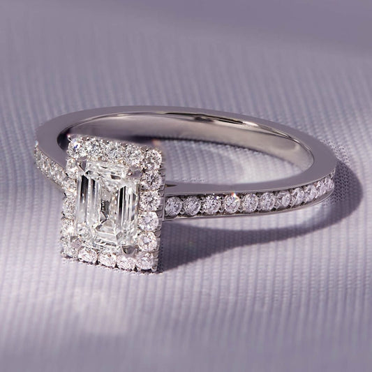 Unique Emerald Cut Ring